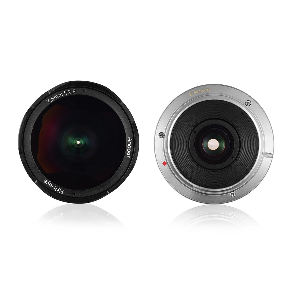 Lens Aperture E-mount 180° Aperture F2.8 Camera A6600 Lens lens,7.5mm Manual Wide Compatible Aps-c F2.8 5100 FrameLens Ainn Fisheye Andoer A6100 A6300 With A6000 Wide Manual Camera E-mount