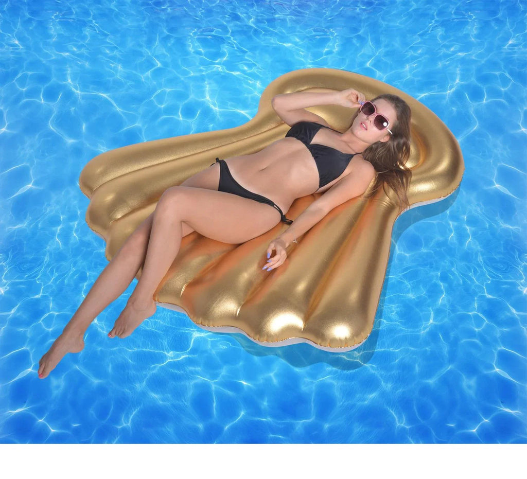 Pool Inch and Golden Shell Float Swimming Shine Inflatable 63 Sparkle