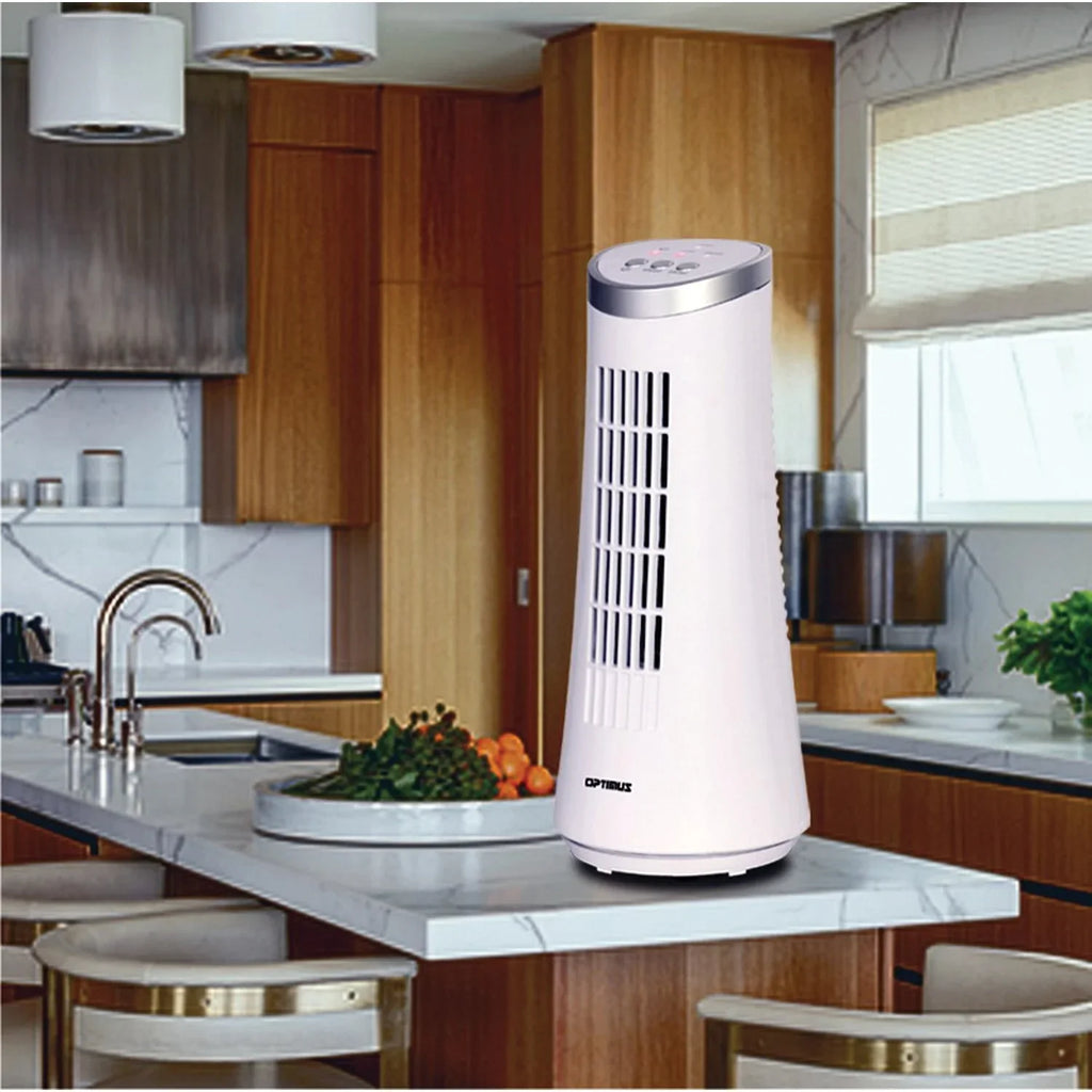 12" (White) F-7345WH Tower Fan Desktop Ultraslim Oscillating