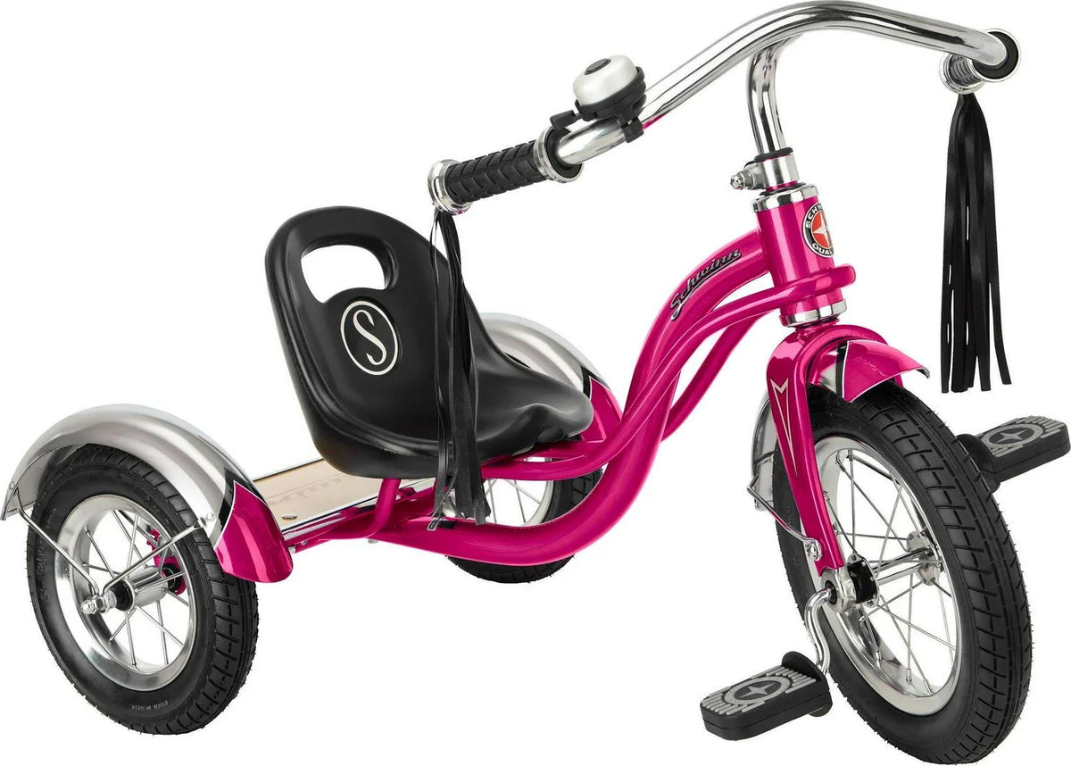 '- Roadster Tricycle, Schwinn 12 4, 2 in. Classic Ages Front Wheel, Pink