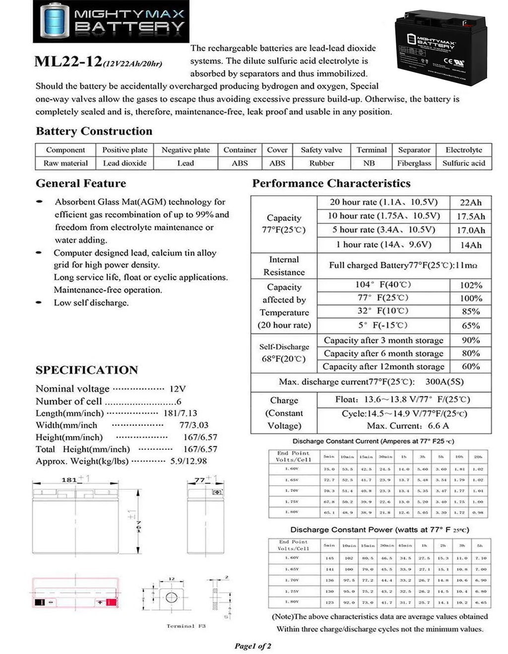 '- Jr 22AH GP Scooter 2 Alante 200 Battery Pack 12V Wheelchair for