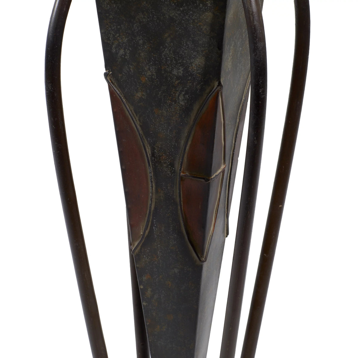 (2 DecMode Outdoor 28"H Indoor Count) Stand Planter Metal Scroll with Brown 30",