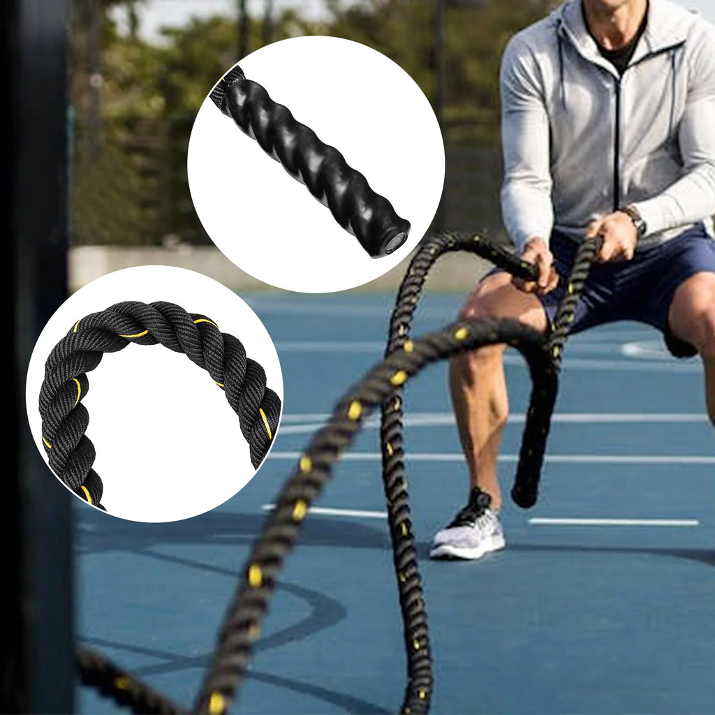 Power Strength Workout Training Conditioning Rope Battle Length Gym Combat Fitness 50Ft Ropes Exercise Undulation